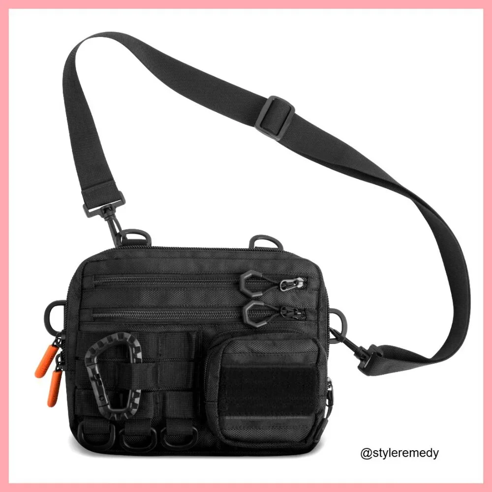 Tactical Messenger Bag, Crossbody Sling, Heavy Duty Polyester